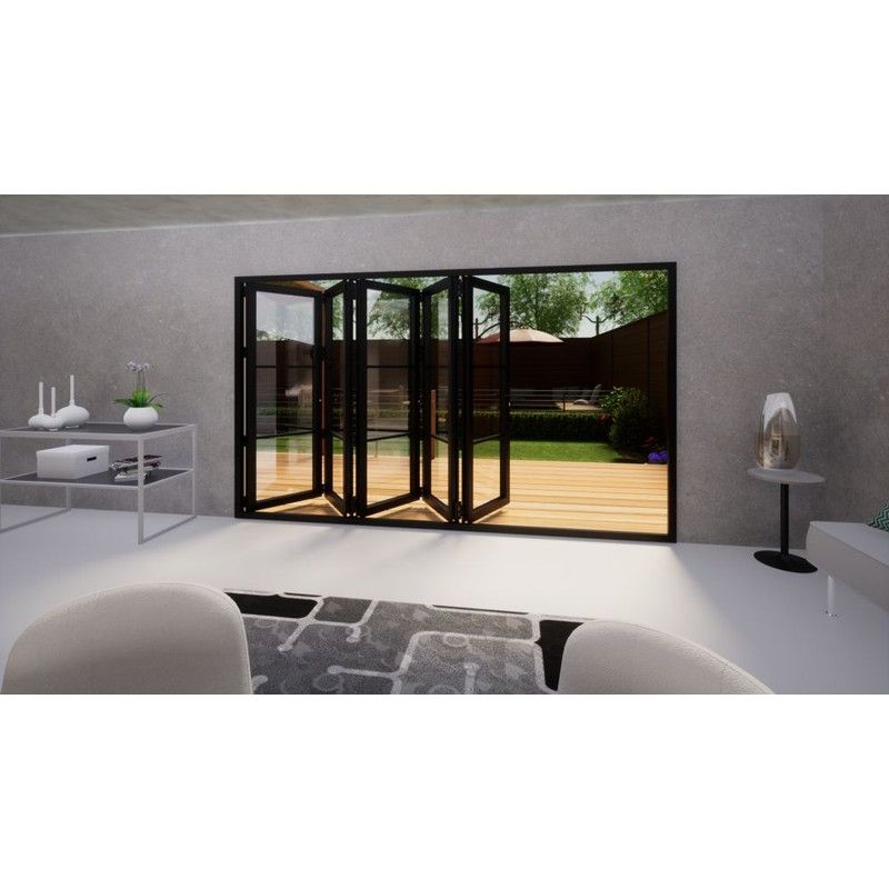 Heritage Aluminium Bifold Door Part Q Compliant - 3600mm Black - 5 Right