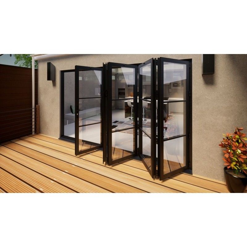 Heritage Aluminium Bifold Door - 3600mm Grey - 5 Right