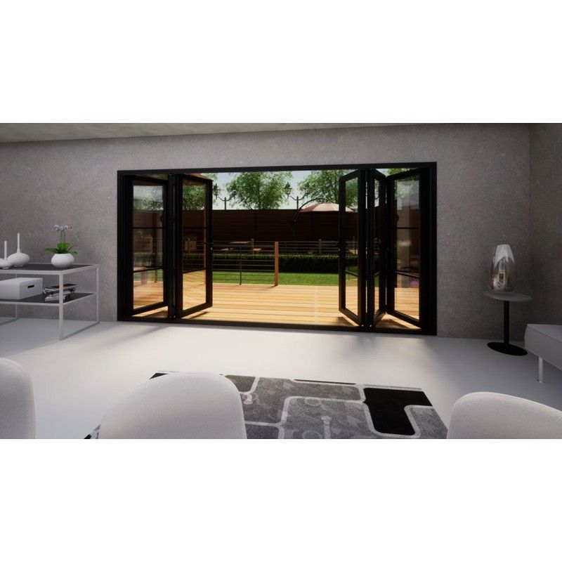 Heritage Aluminium Bifold Door Part Q Compliant - 4200mm Black - 3 Left 3 Right