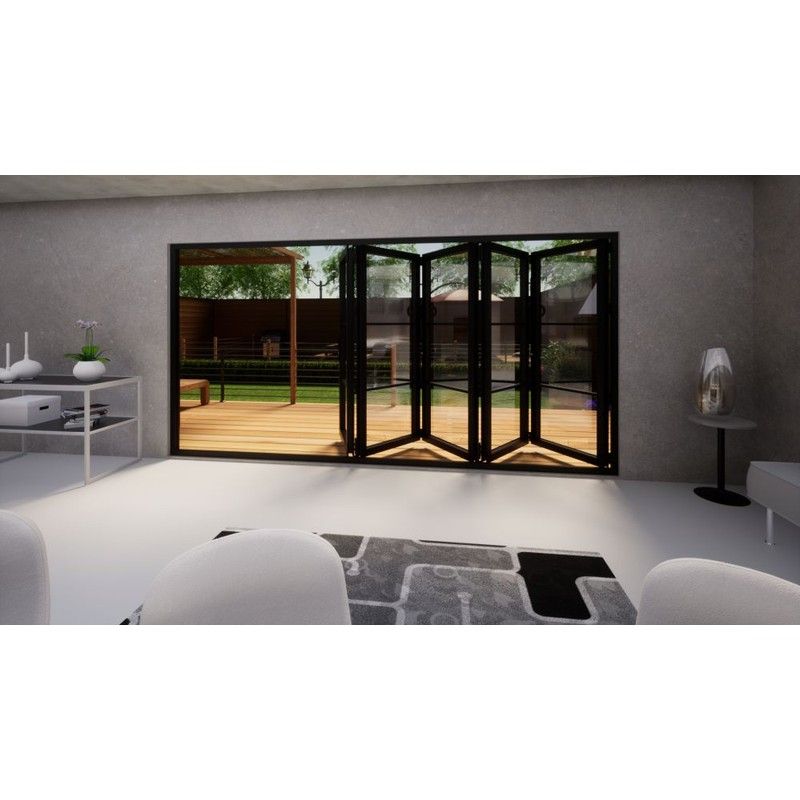 Heritage Aluminium Bifold Door - 4200mm Black - 5 Left