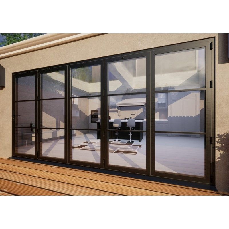Heritage Aluminium Bifold Door Part Q Compliant - 4200mm Grey - 5 Right