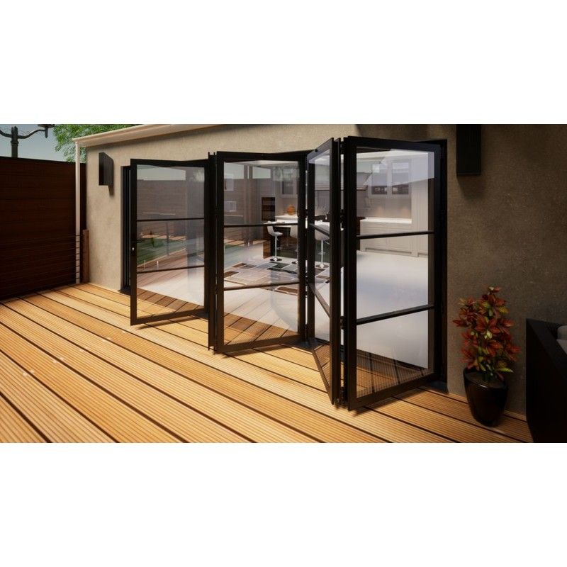 Heritage Aluminium Bifold Door - 4800mm Grey - 5 Right