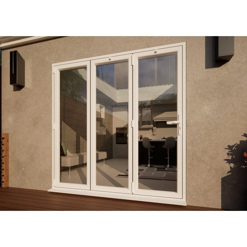 PVC Bifold Door - 2100mm White - 3 Left
