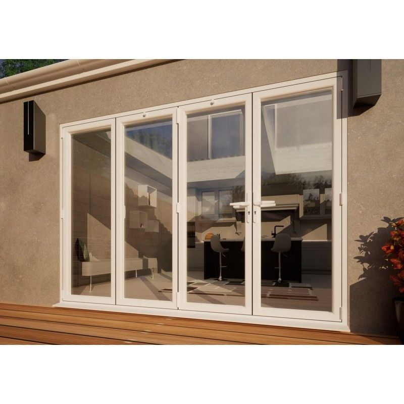 PVC Bifold Door - 3000mm White - 3 Left 1 Right