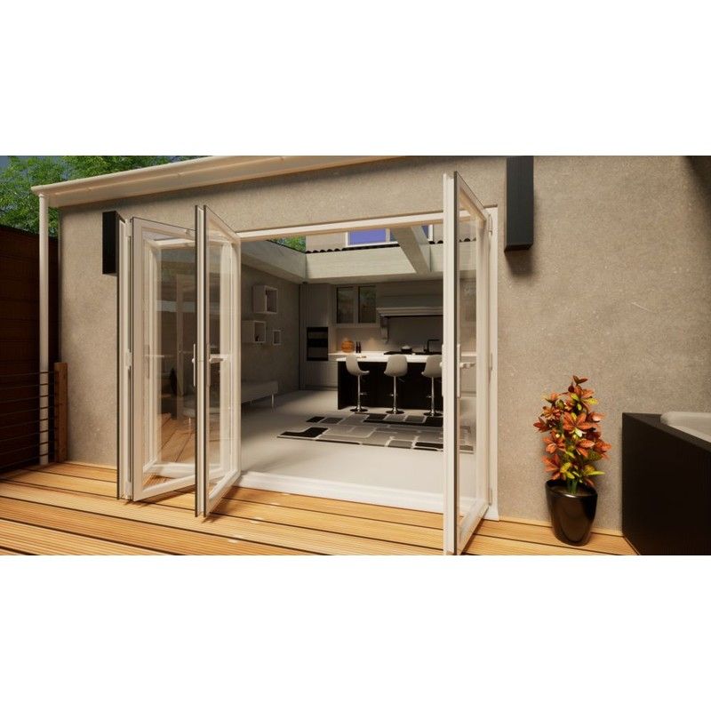 PVC Bifold Door - 3000mm White - 3 Left 1 Right