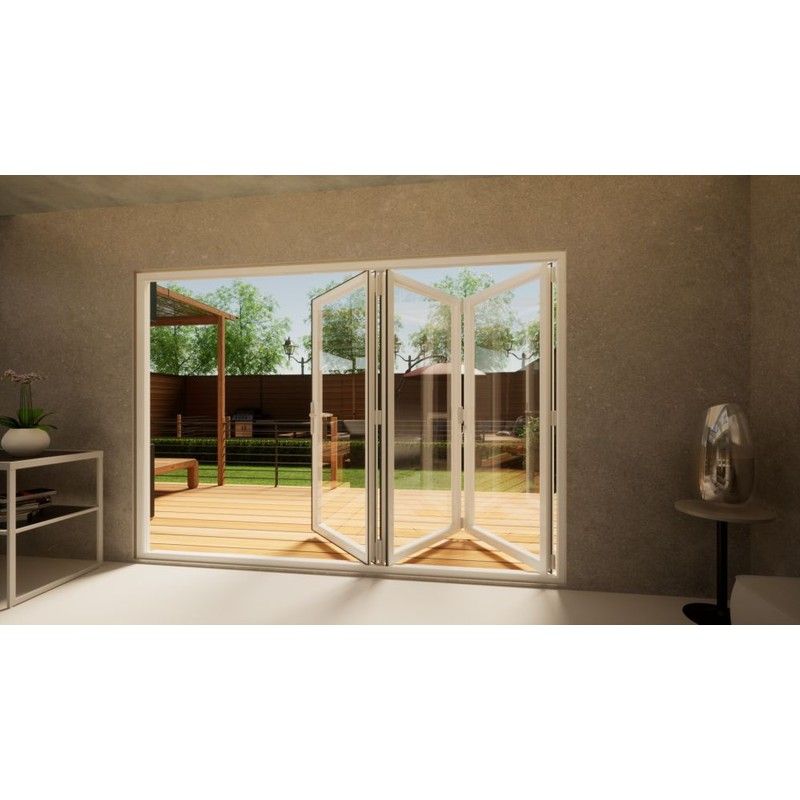PVC Bifold Door Part Q Compliant - 3000mm White - 3 Left