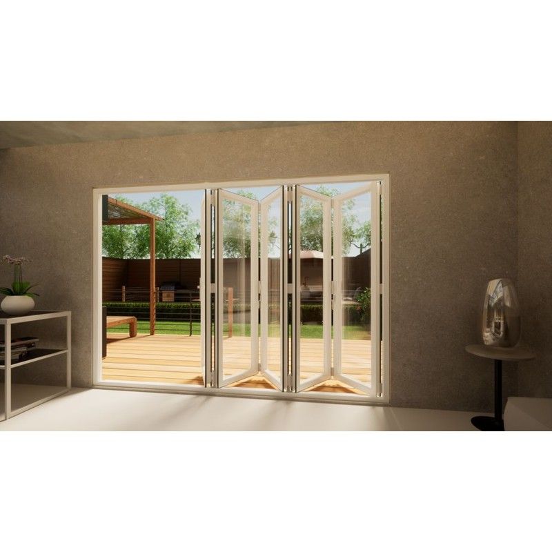 PVC Bifold Door - 3000mm White - 5 Left