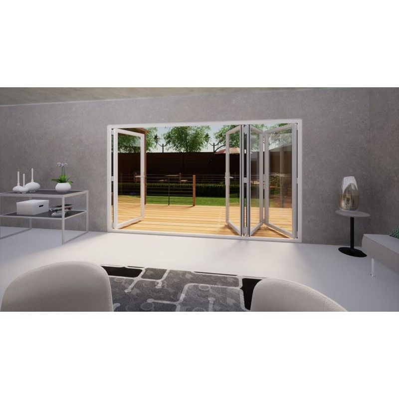 PVC Bifold Door Part Q Compliant - 3600mm White - 3 Left 1 Right
