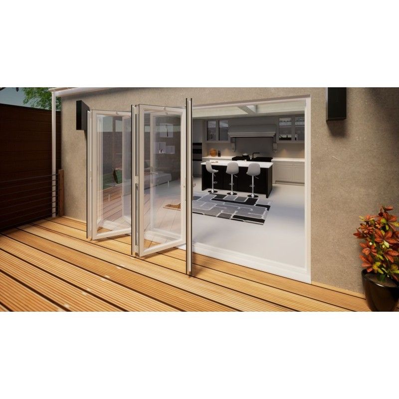 PVC Bifold Door - 3600mm White - 5 Left