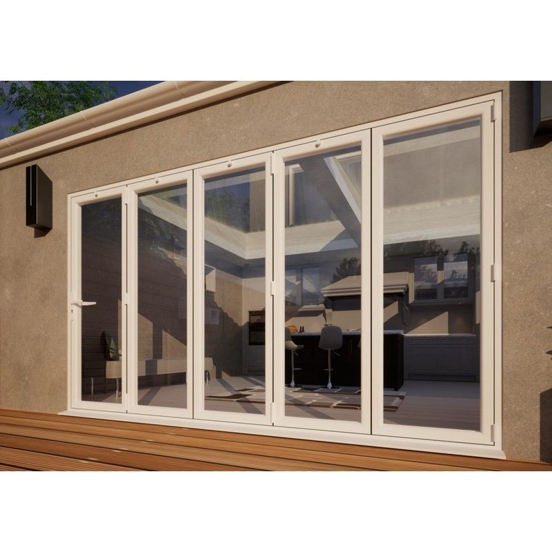 PVC Bifold Door - 3600mm White - 5 Right