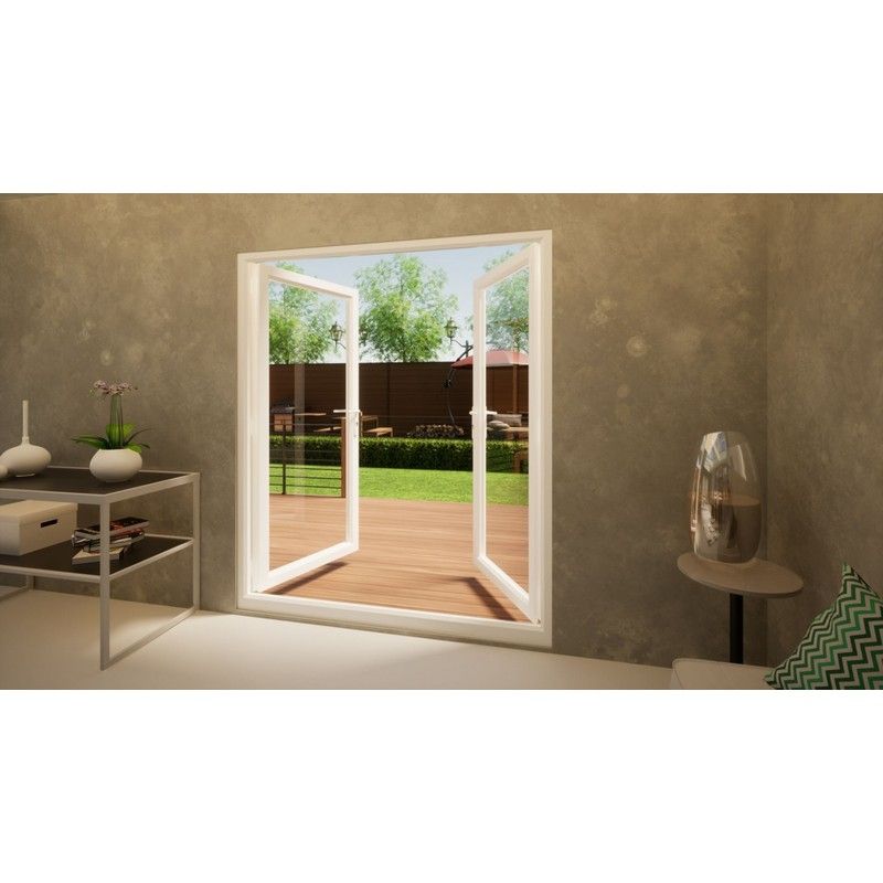 PVC French Door - 1800mm White Open Out