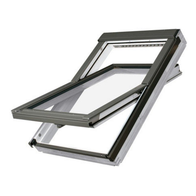 Polyurethane Centre Pivot Roof Window - 660mm x 980mm Sound Reducing White
